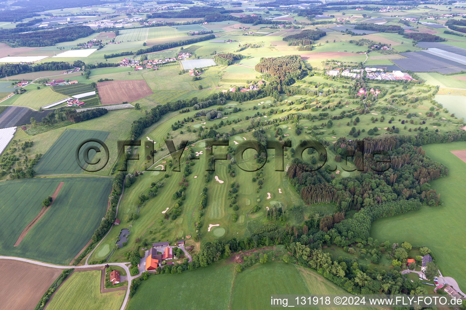 Aerial photograpy of Golf course Ravensburg in the district Schmalegg in Ravensburg in the state Baden-Wuerttemberg, Germany