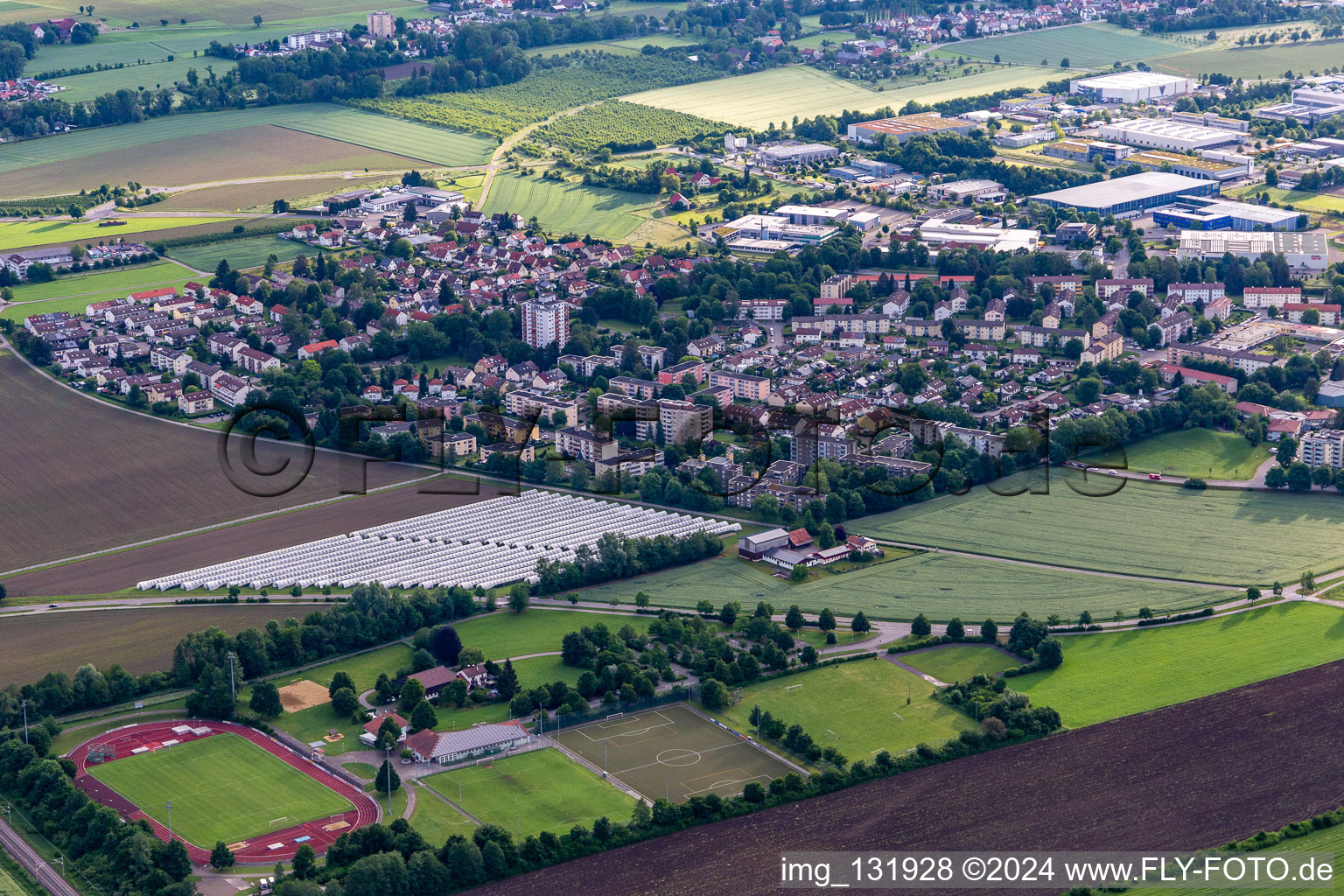 Barracks, Lindenhof Stadium in Weingarten bei Ravensburg in the state Baden-Wuerttemberg, Germany