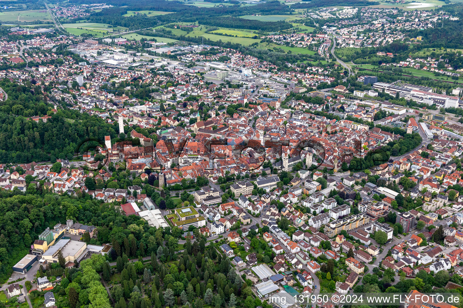 Old Town in Ravensburg in the state Baden-Wuerttemberg, Germany