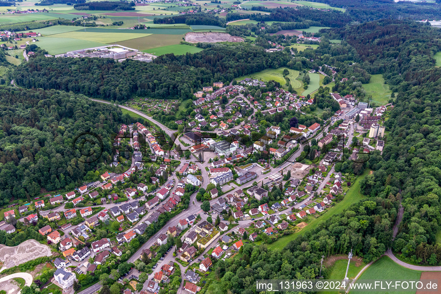 Holbeinstrasse and correctional facility in Ravensburg in the state Baden-Wuerttemberg, Germany