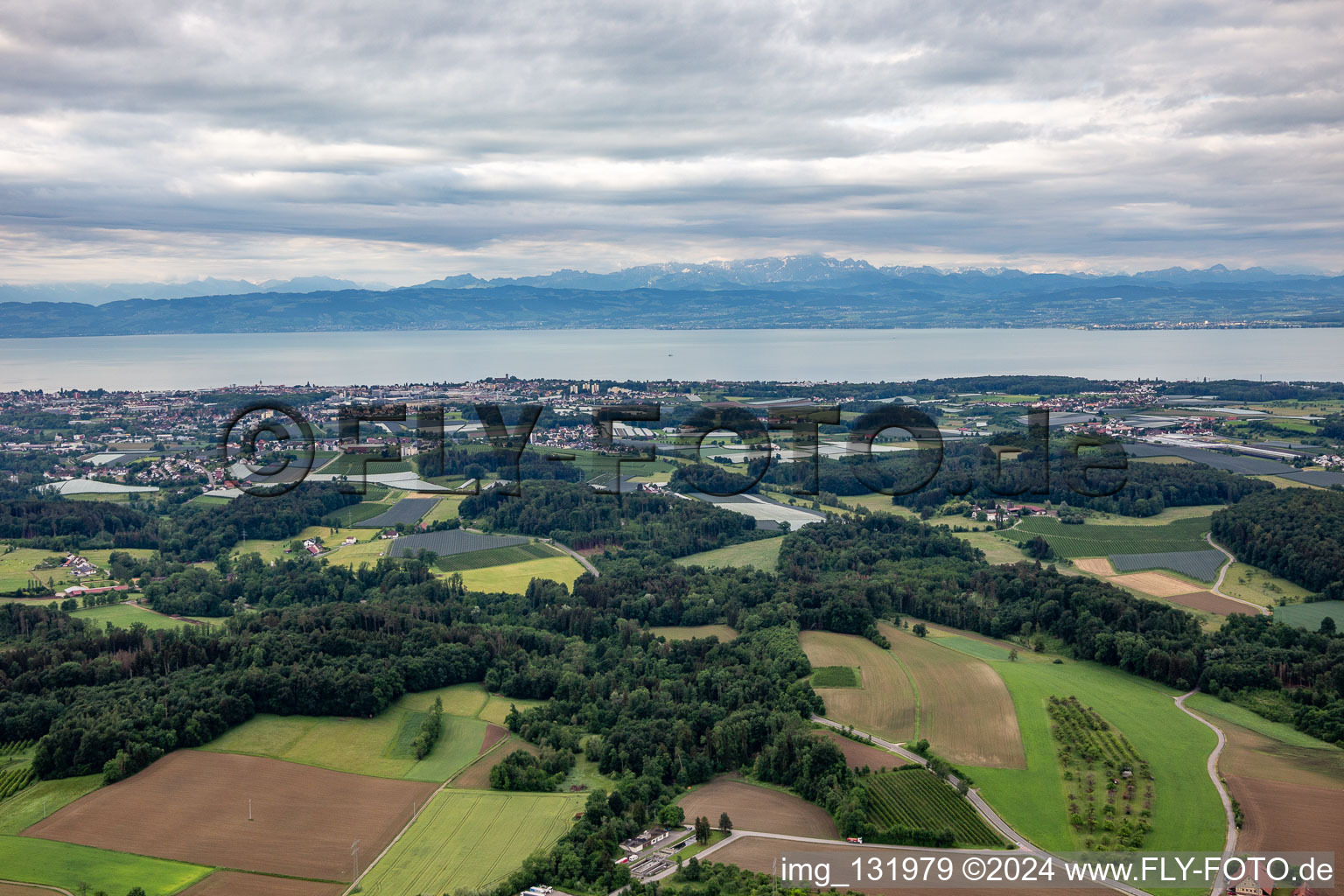 Lake Constance panorama in Friedrichshafen in the state Baden-Wuerttemberg, Germany