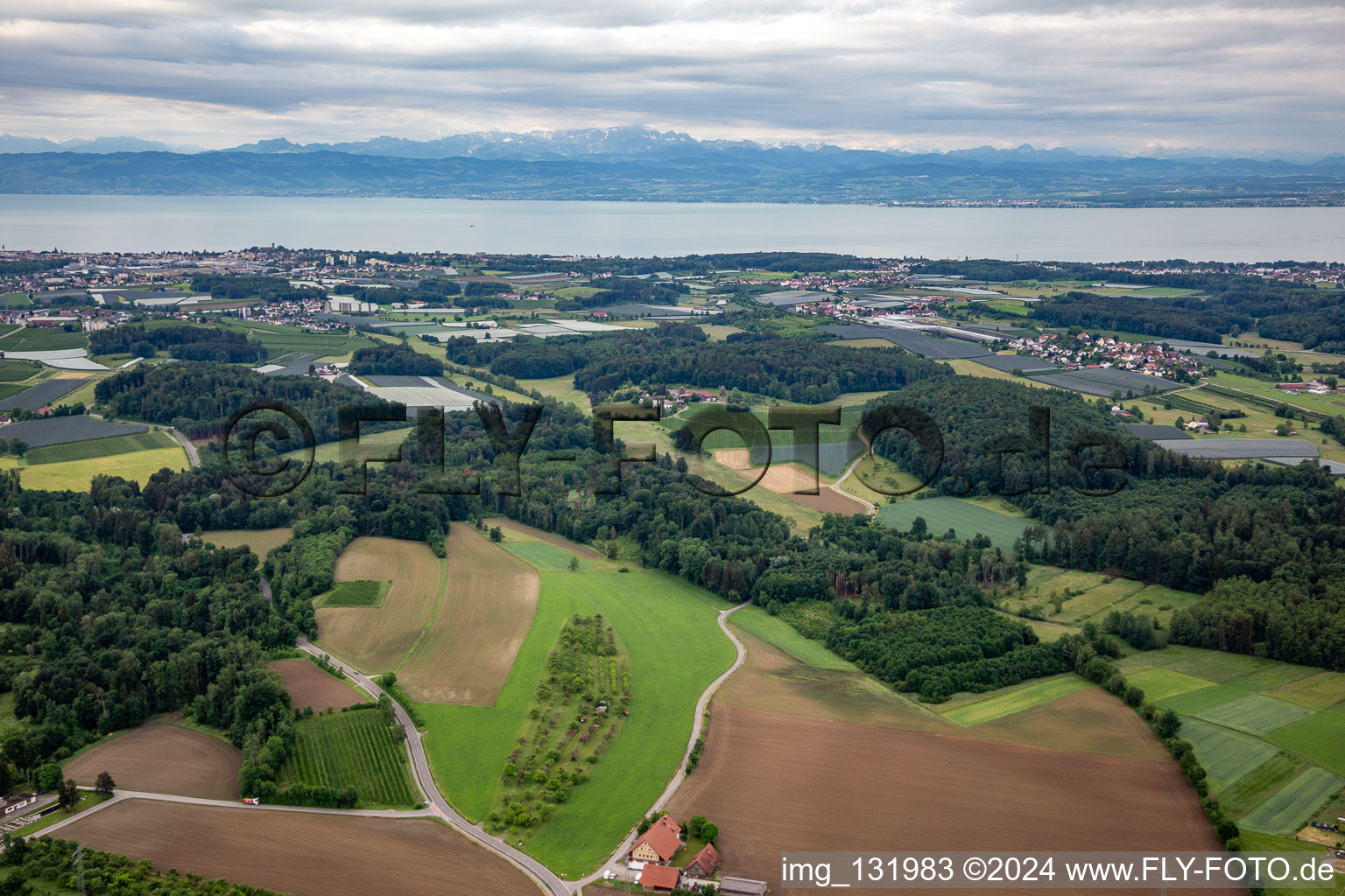 Lake Constance panorama from Friedrichshafen in Friedrichshafen in the state Baden-Wuerttemberg, Germany