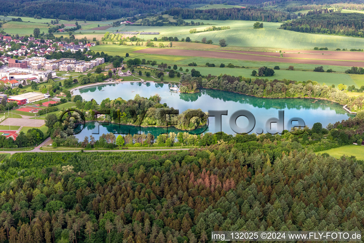 Mimmenhausen Castle Lake in the district Stefansfeld in Salem in the state Baden-Wuerttemberg, Germany