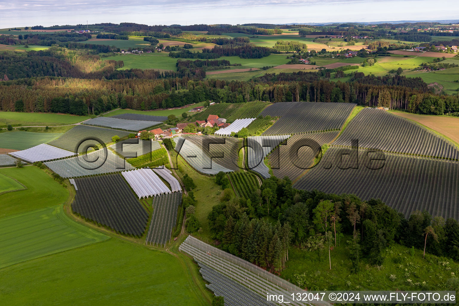 Aerial photograpy of District Altheim in Frickingen in the state Baden-Wuerttemberg, Germany