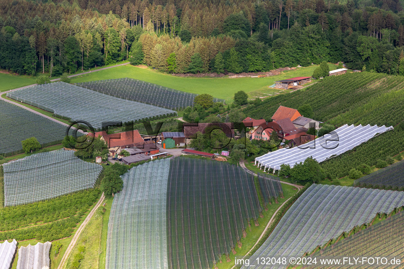 Oblique view of District Altheim in Frickingen in the state Baden-Wuerttemberg, Germany