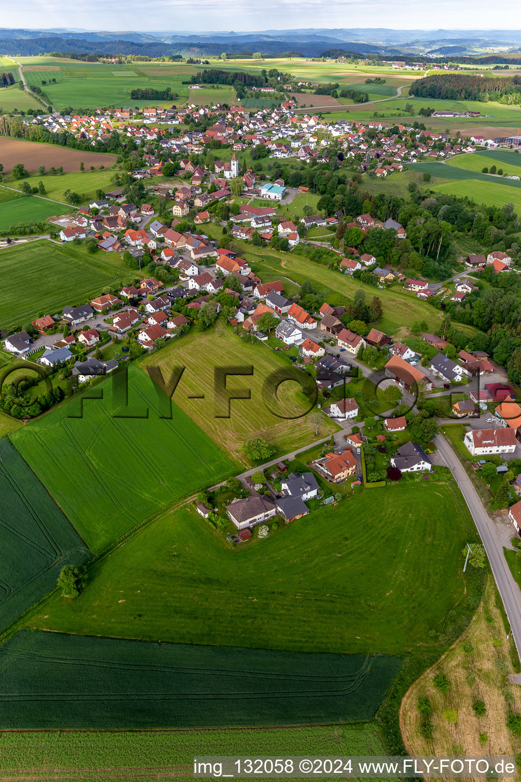 Aerial photograpy of District Herdwangen in Herdwangen-Schönach in the state Baden-Wuerttemberg, Germany