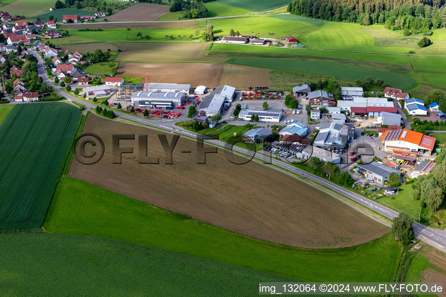 Industrial area Herdwangen with Seecamper GmbH, Christof Braun carpentry, PRINOTH GmbH in the district Herdwangen in Herdwangen-Schönach in the state Baden-Wuerttemberg, Germany