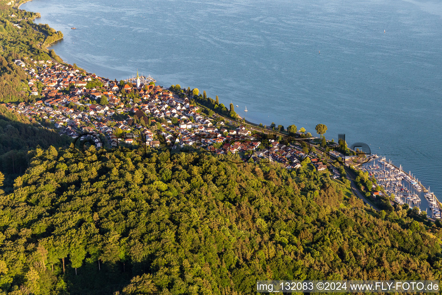 Sipplingen in the state Baden-Wuerttemberg, Germany from a drone