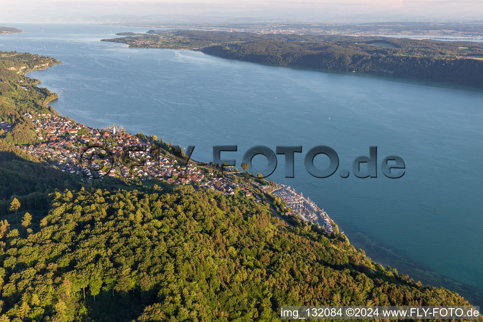 Sipplingen in the state Baden-Wuerttemberg, Germany seen from a drone