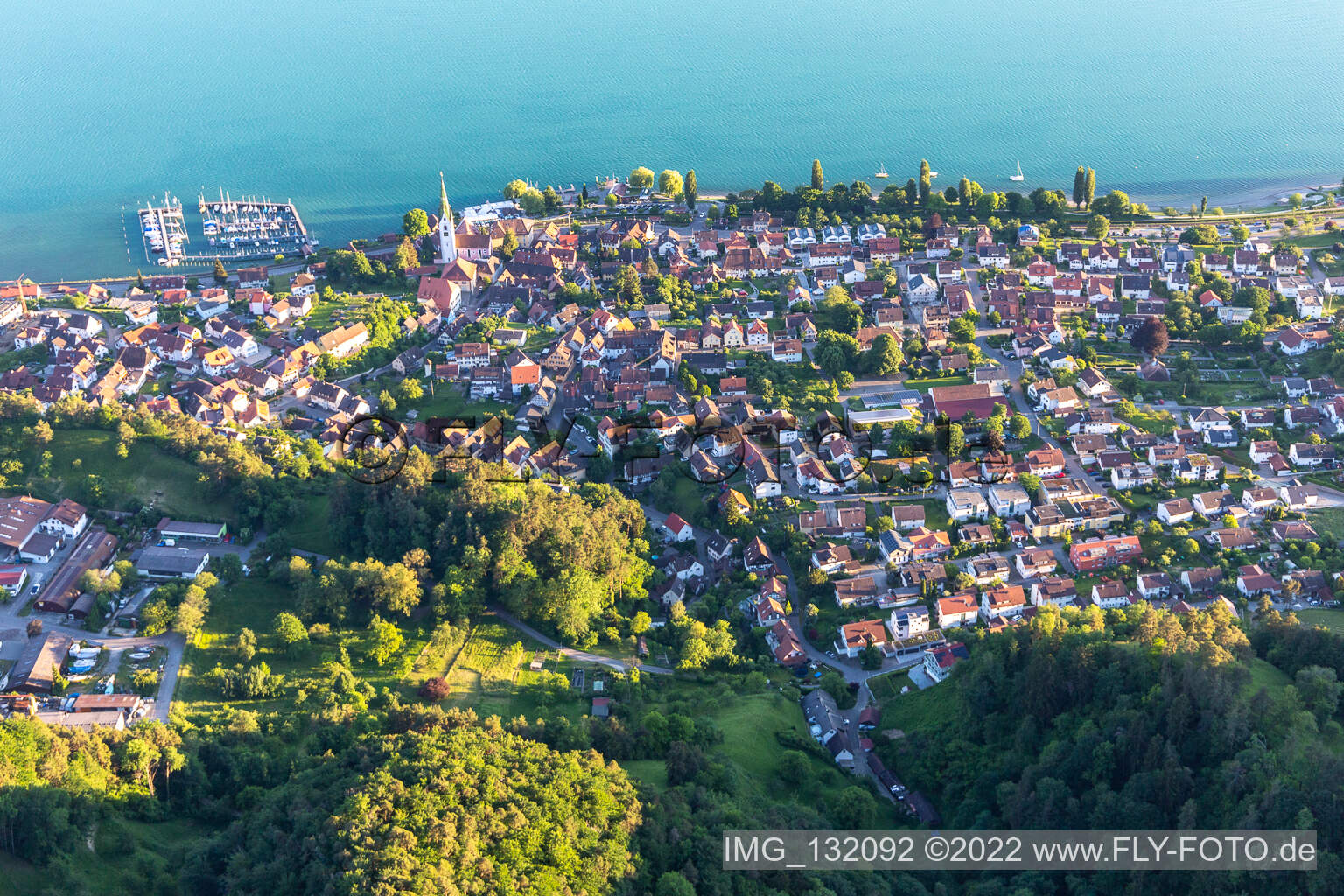 Aerial photograpy of Sipplingen in the state Baden-Wuerttemberg, Germany