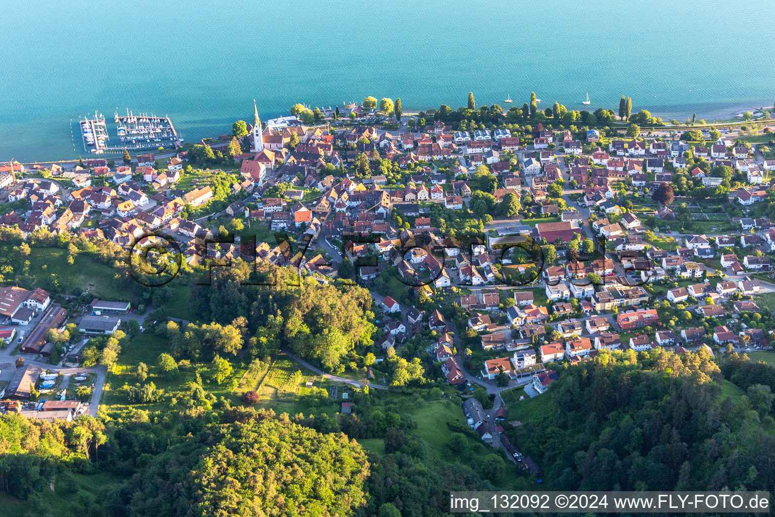 Aerial photograpy of Sipplingen in the state Baden-Wuerttemberg, Germany