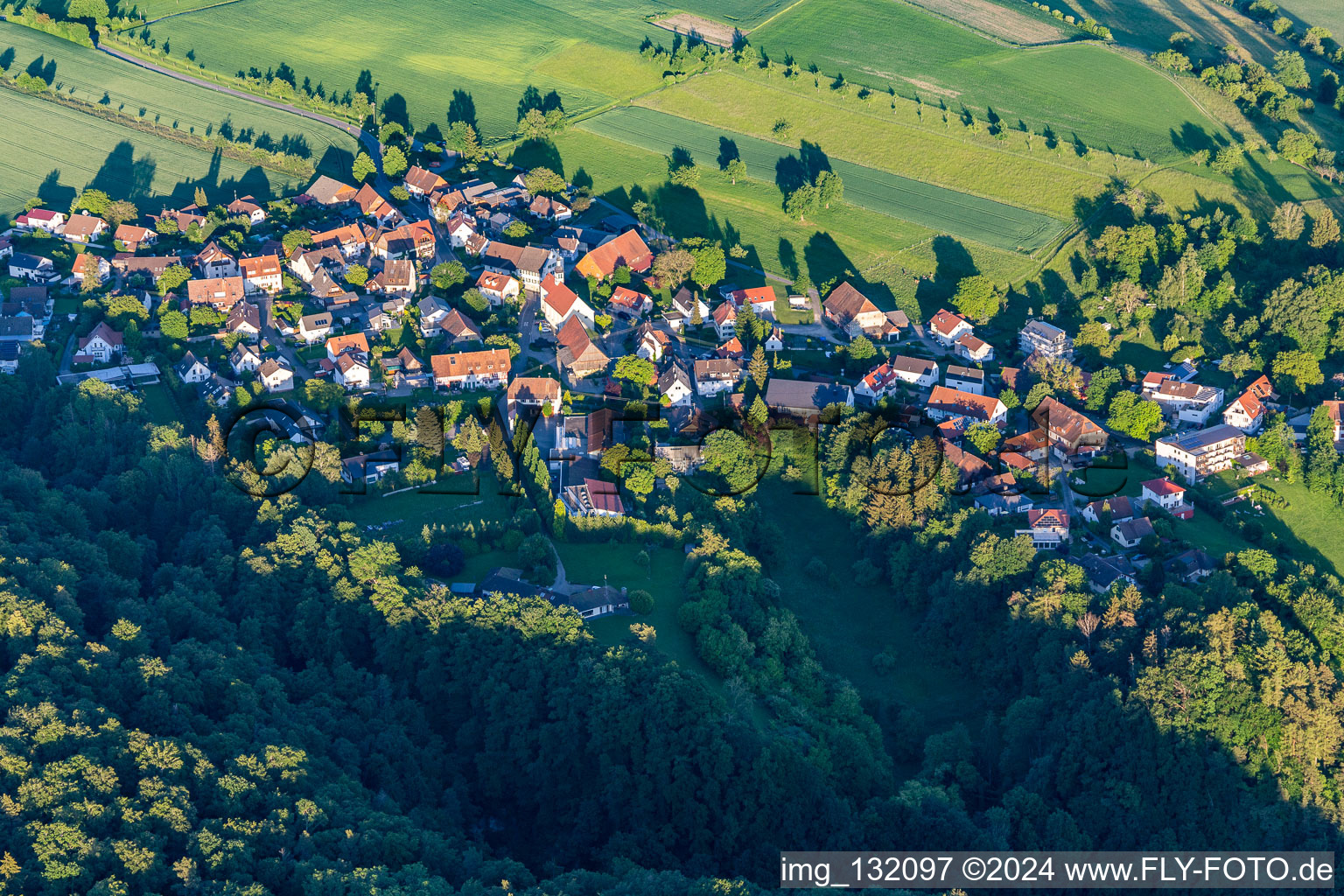 Aerial photograpy of District Hödingen in Überlingen in the state Baden-Wuerttemberg, Germany