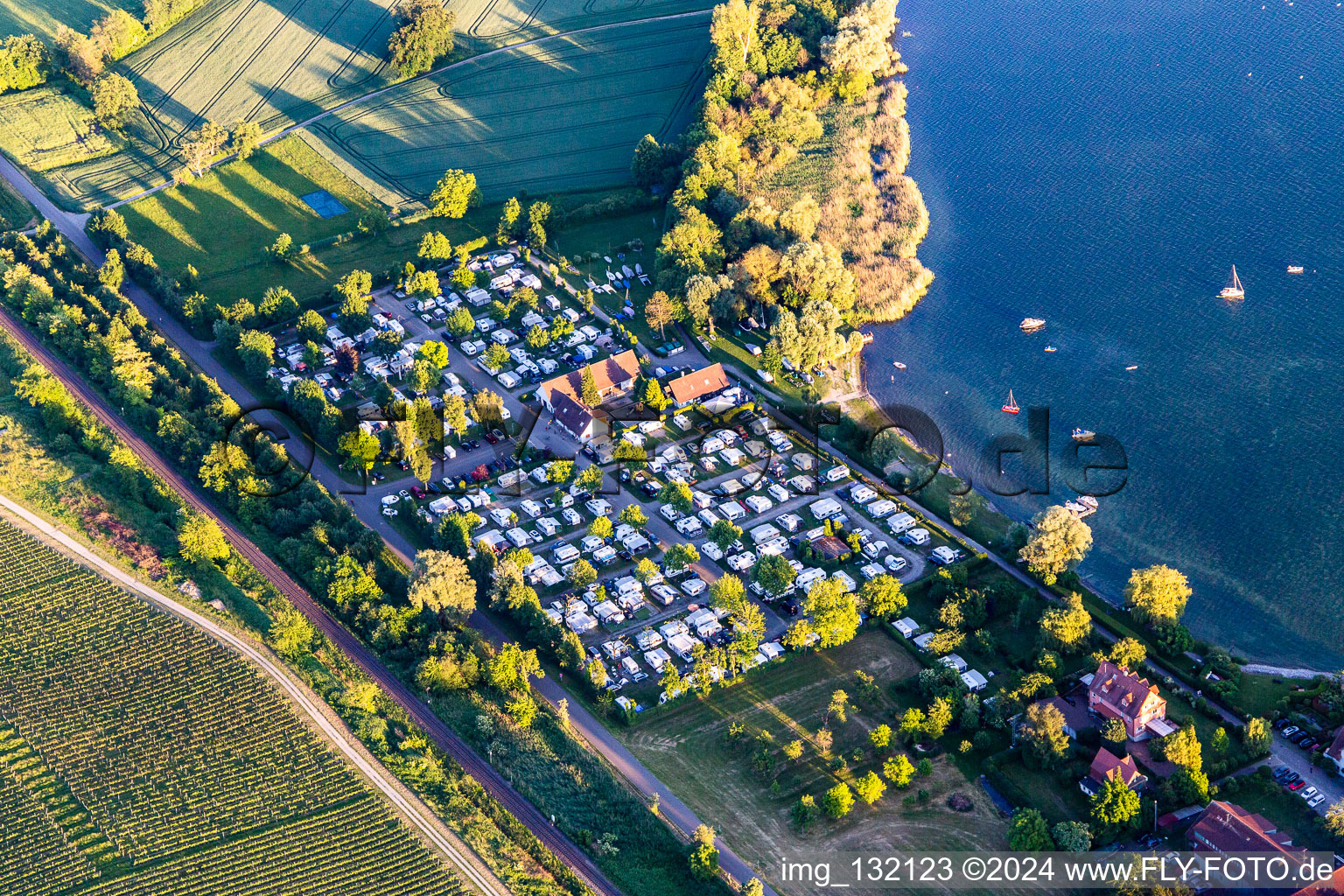 Camping Birnau-Maurach in the district Seefelden in Uhldingen-Mühlhofen in the state Baden-Wuerttemberg, Germany