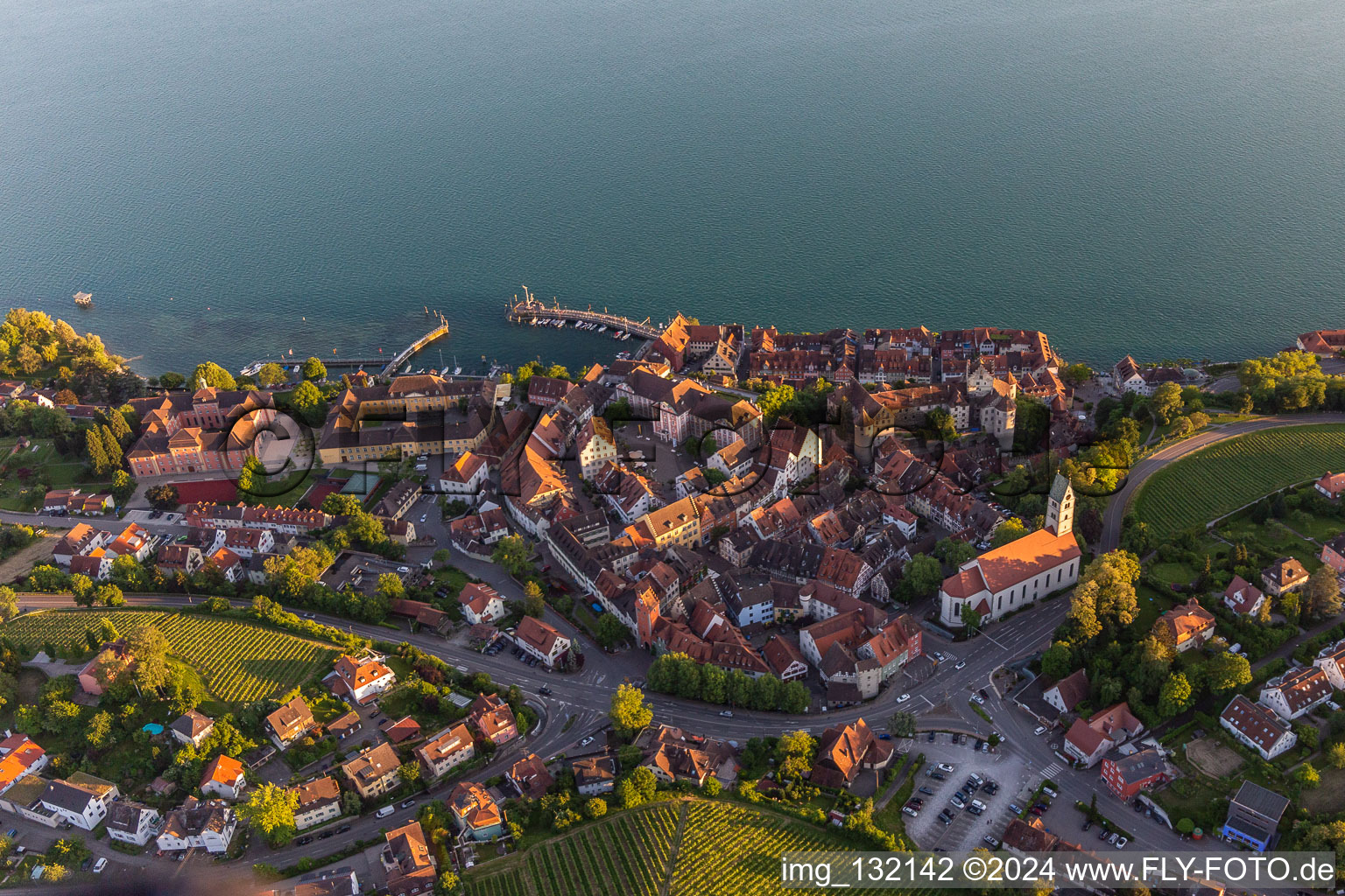 Historic old town of Meersburg in Meersburg in the state Baden-Wuerttemberg, Germany