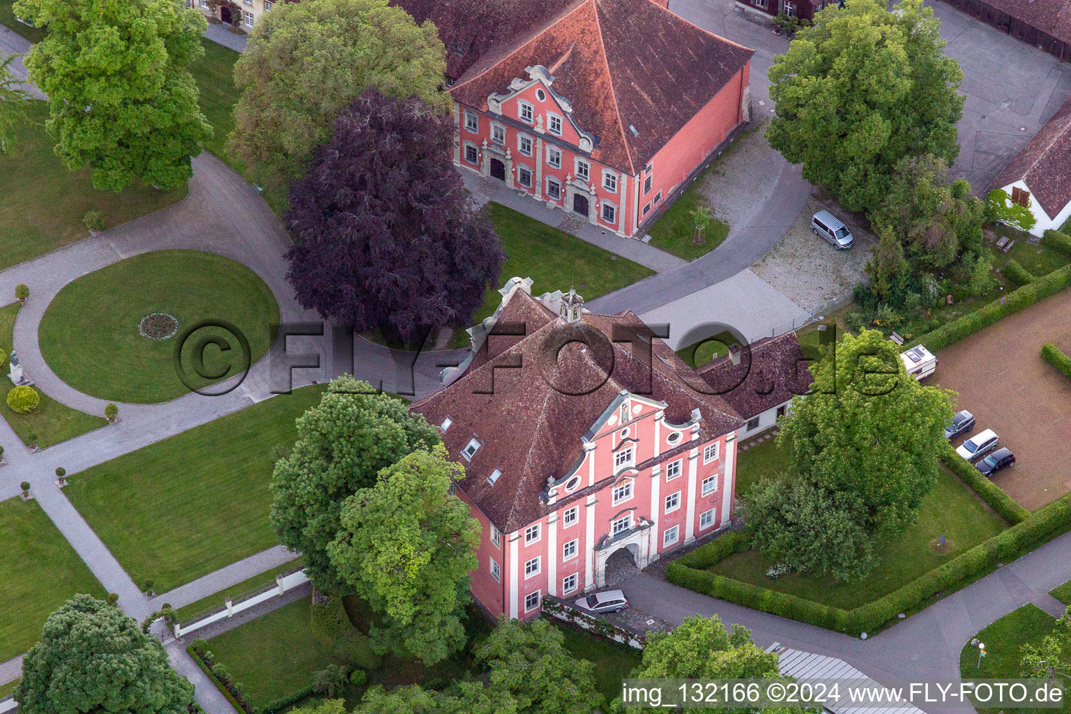 Oblique view of School Castle Salem in the district Stefansfeld in Salem in the state Baden-Wuerttemberg, Germany