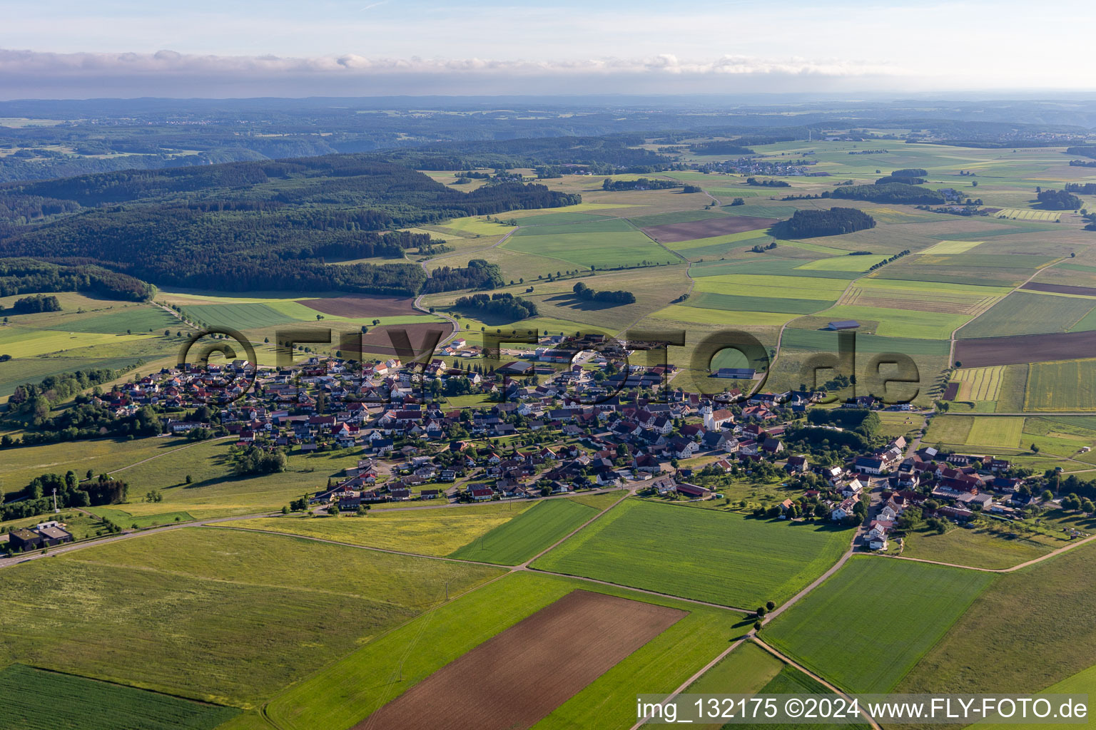 Aerial photograpy of Buchheim in the state Baden-Wuerttemberg, Germany