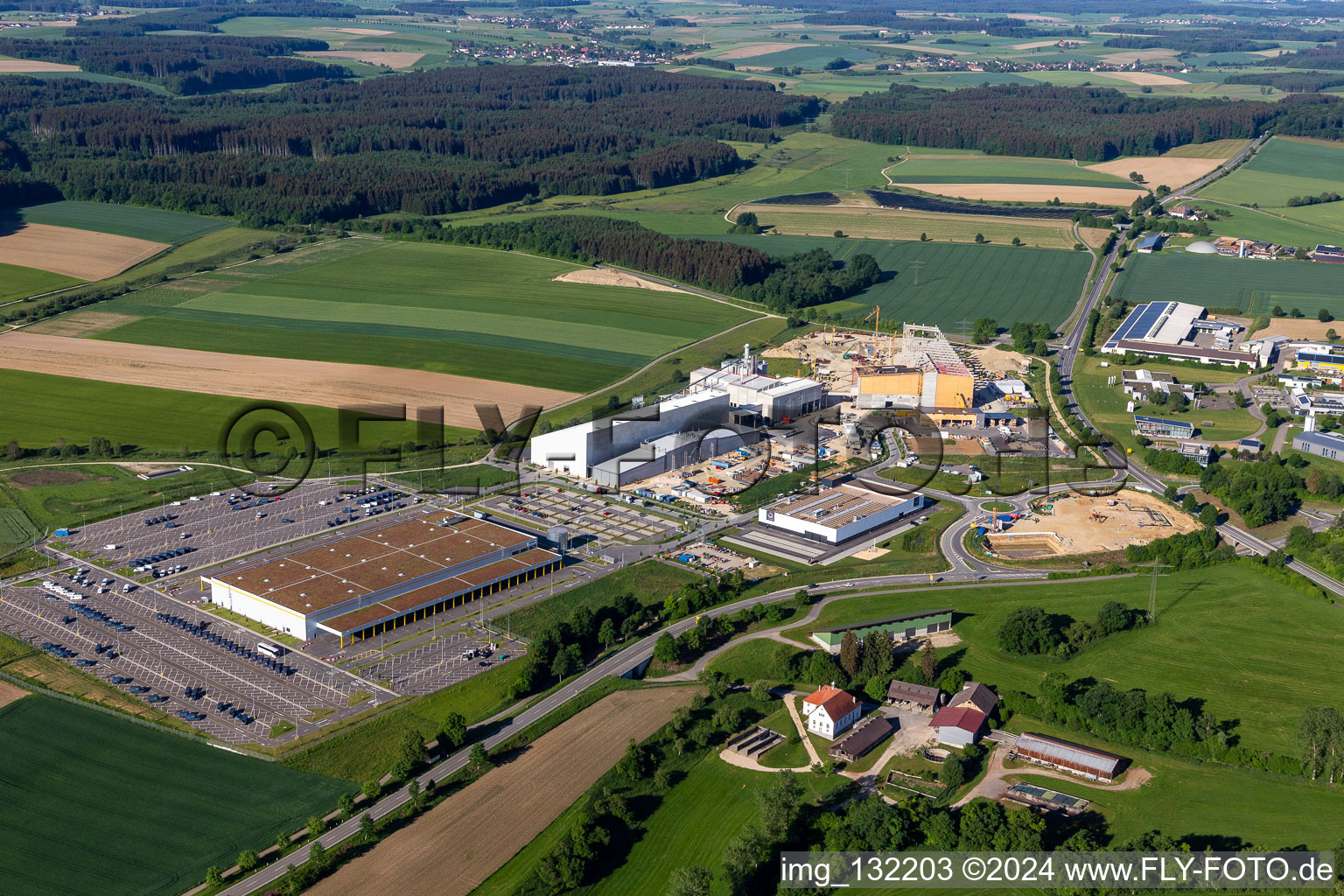 Northern Lake Constance Industrial Park with Amazon DBW8 in Leitishofen in Meßkirch in the state Baden-Wuerttemberg, Germany