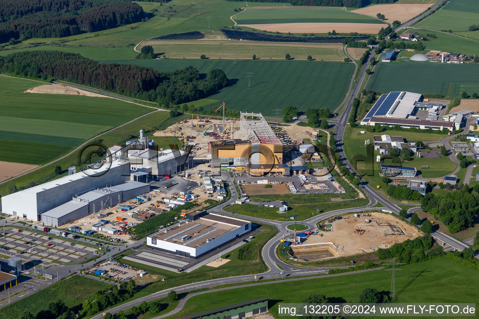 Northern Lake Constance Industrial Park with best wood SCHNEIDER® GmbH Leitishofen in Meßkirch in the state Baden-Wuerttemberg, Germany