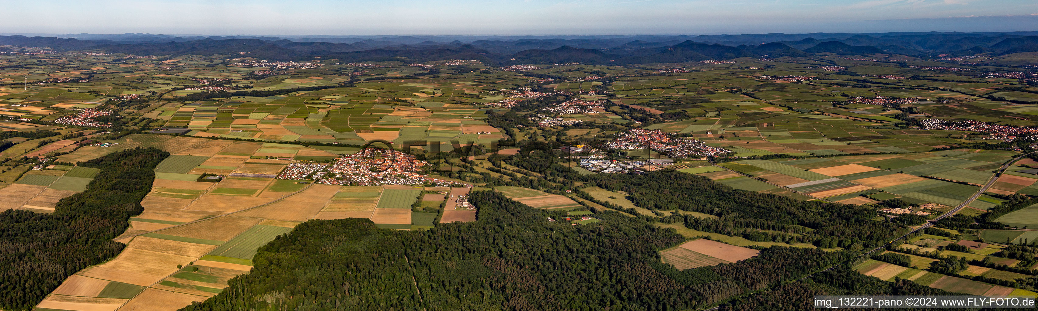 South Palatinate Panorama Klingbachtal in Rohrbach in the state Rhineland-Palatinate, Germany