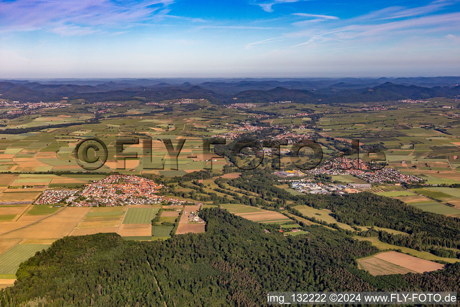 Southern Palatinate Panorama Klingbachtal in Steinweiler in the state Rhineland-Palatinate, Germany