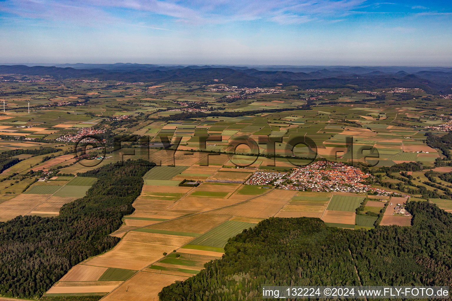 Southern Palatinate Panorama Dierbachchtal in Steinweiler in the state Rhineland-Palatinate, Germany