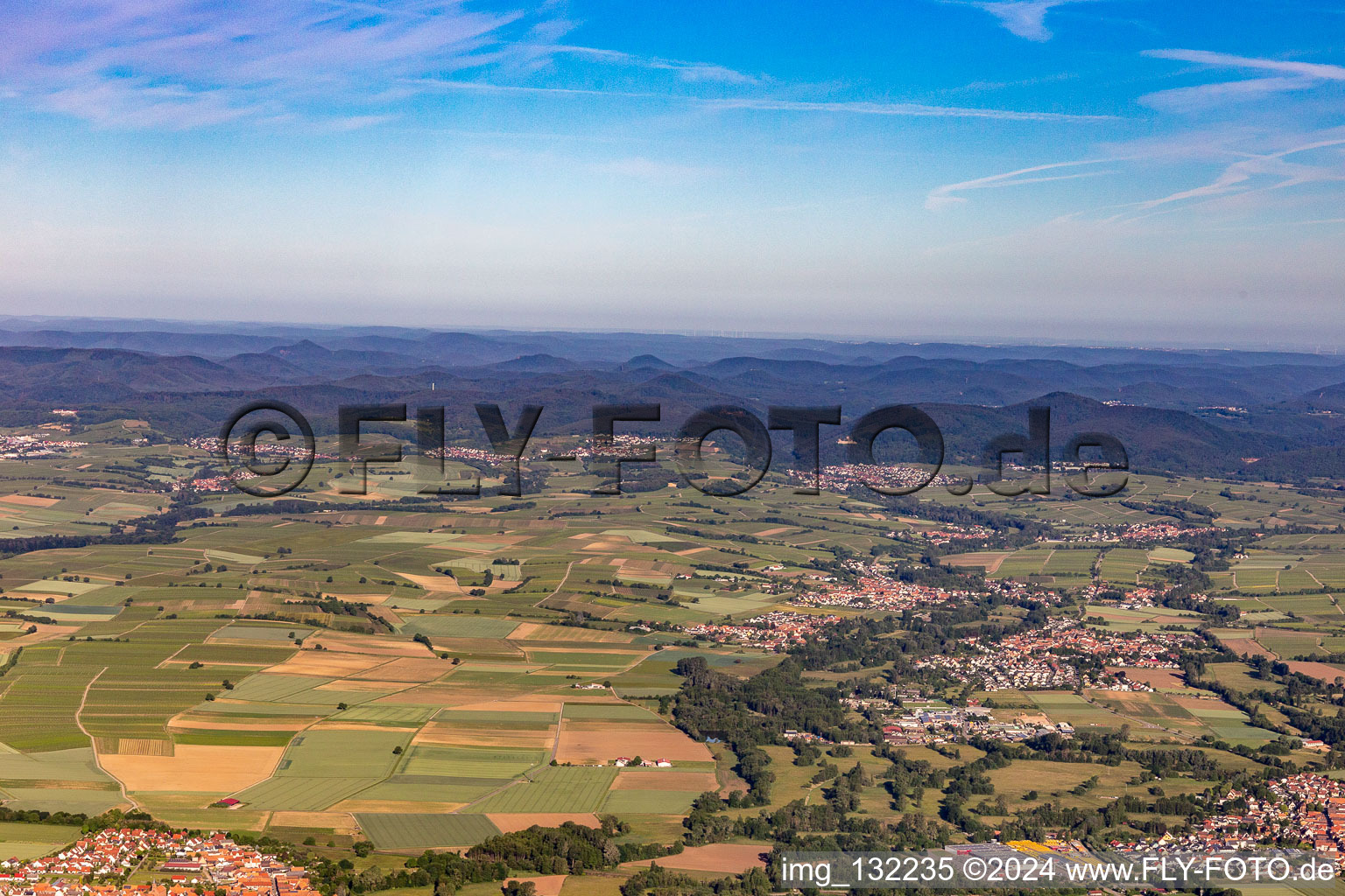 South Palatinate Panorama Klingbachtal in the district Mühlhofen in Billigheim-Ingenheim in the state Rhineland-Palatinate, Germany