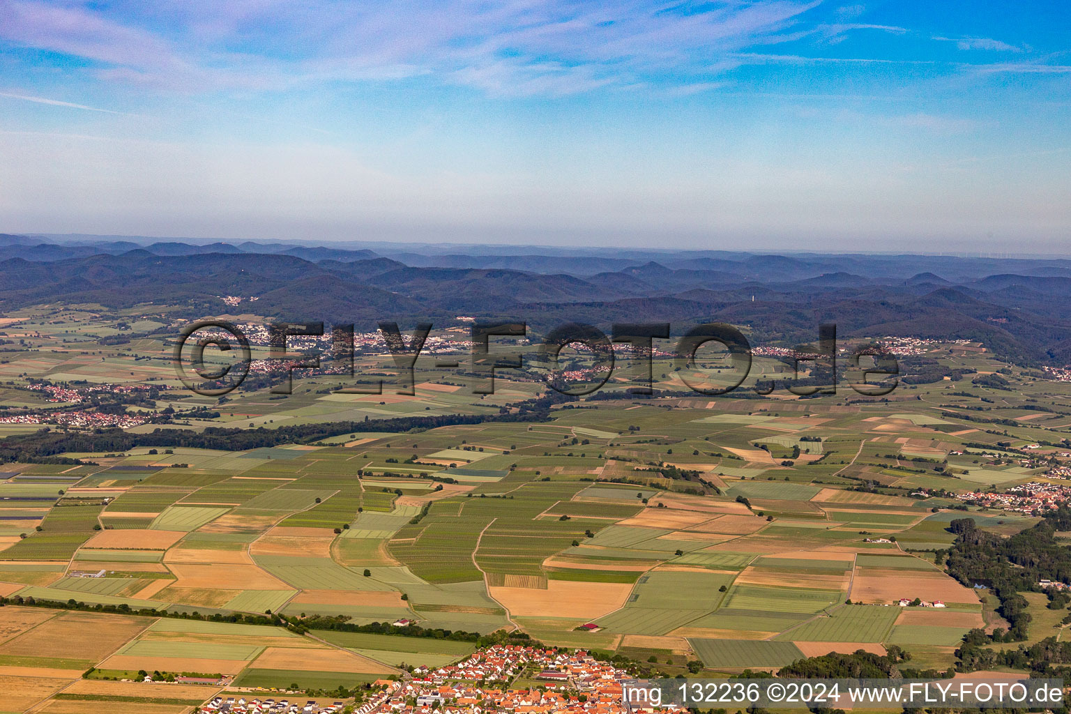 Southern Palatinate Panorama Horbachtal in Steinweiler in the state Rhineland-Palatinate, Germany