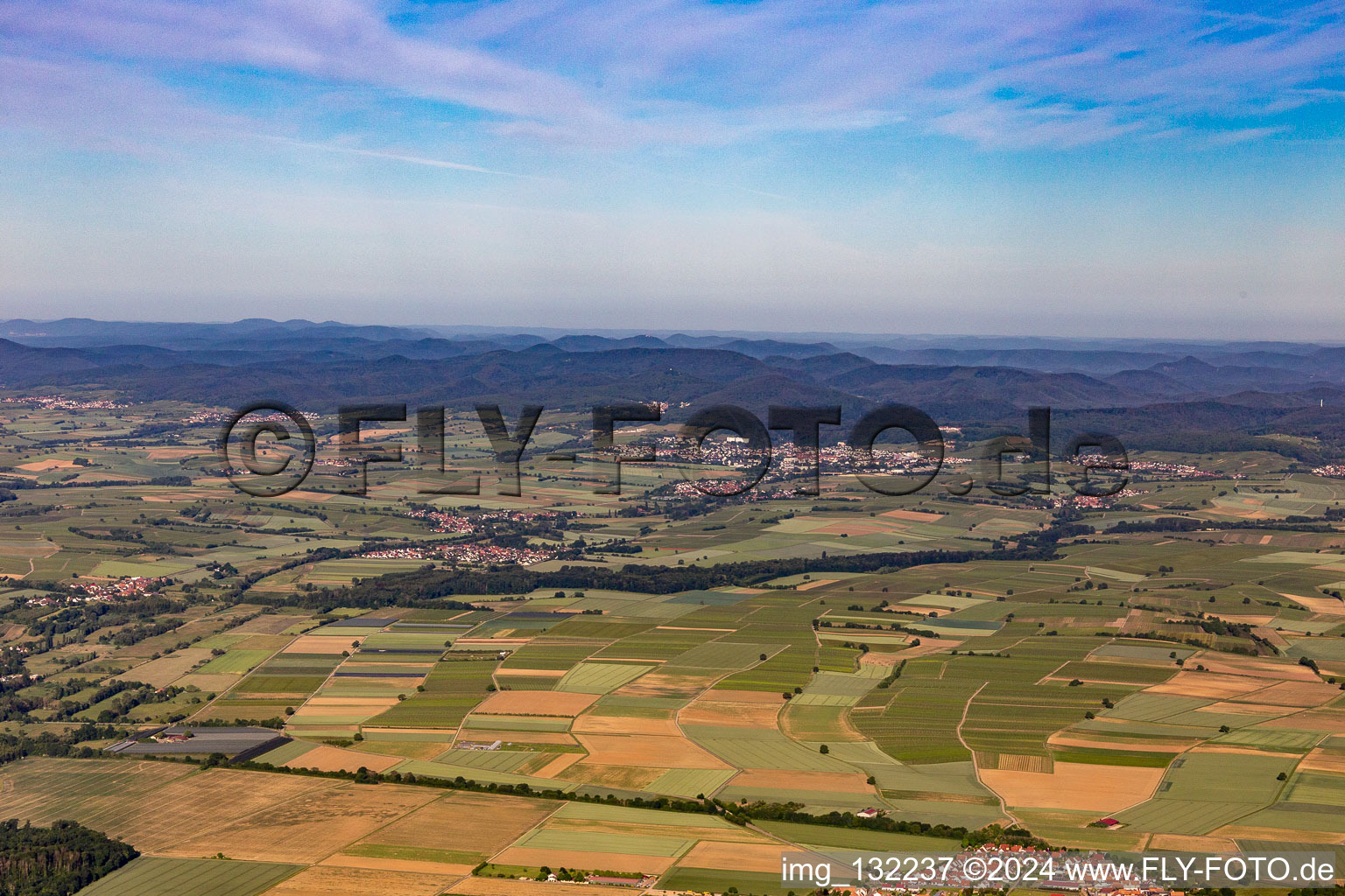 Southern Palatinate Panorama Horbachtal in Barbelroth in the state Rhineland-Palatinate, Germany