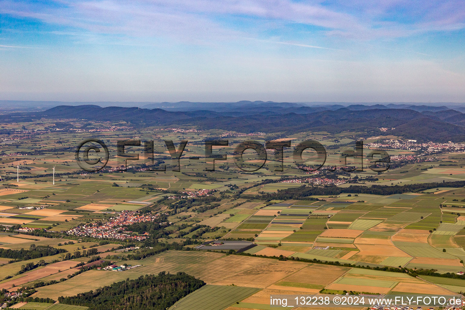 Southern Palatinate Panorama Erlenbachtal in Winden in the state Rhineland-Palatinate, Germany