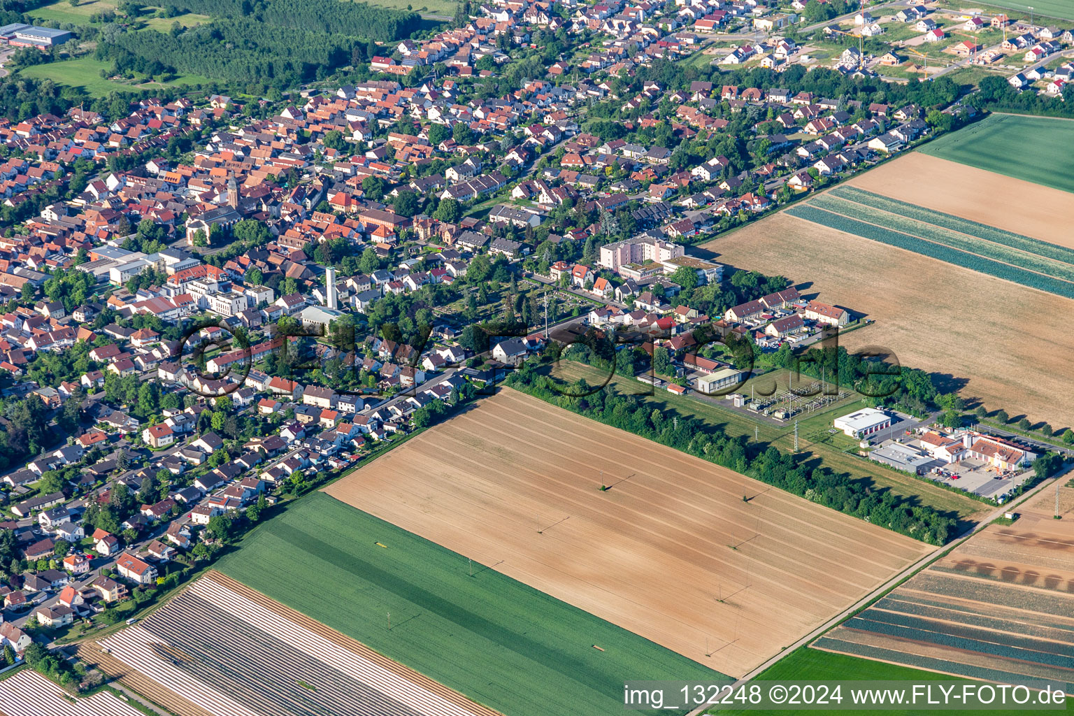 Landauer Street in Kandel in the state Rhineland-Palatinate, Germany