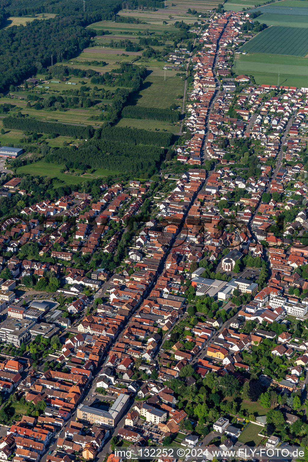 Main and Saarstr in Kandel in the state Rhineland-Palatinate, Germany