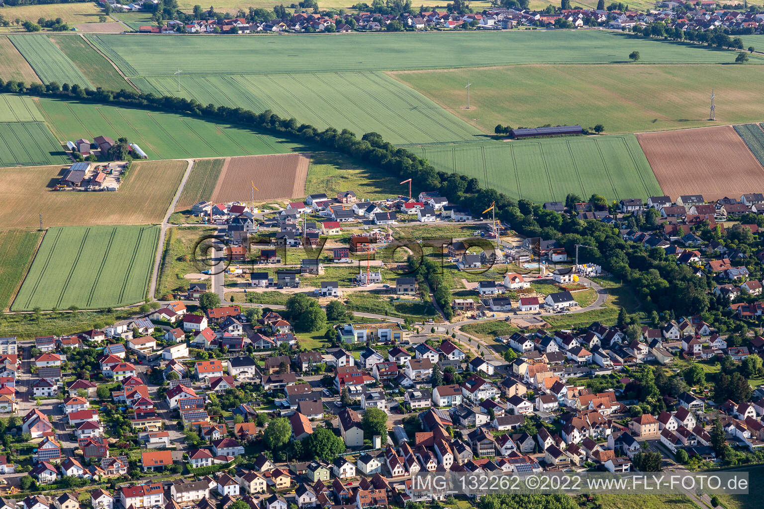Aerial photograpy of New development area K2 in Kandel in the state Rhineland-Palatinate, Germany