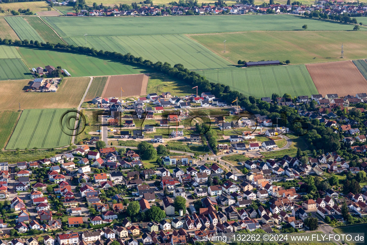 Aerial photograpy of New development area K2 in Kandel in the state Rhineland-Palatinate, Germany