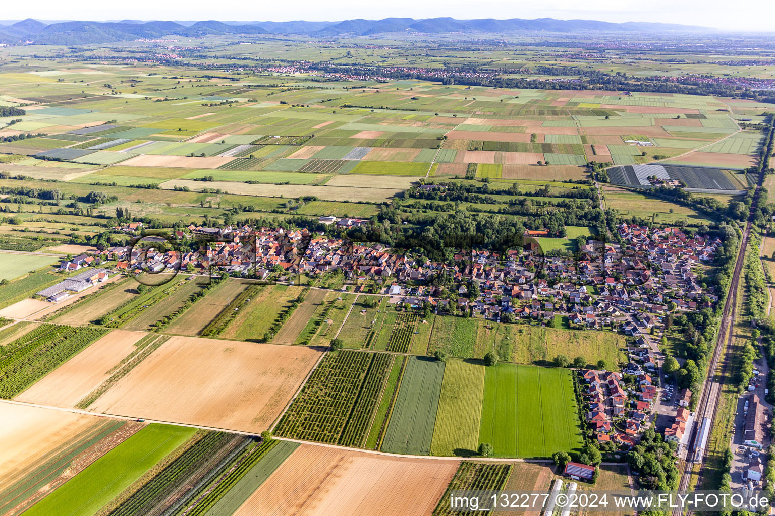 Winden in the state Rhineland-Palatinate, Germany seen from above