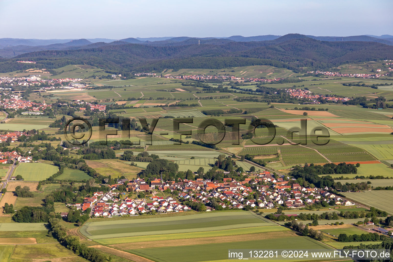 Barbelroth in the state Rhineland-Palatinate, Germany from a drone