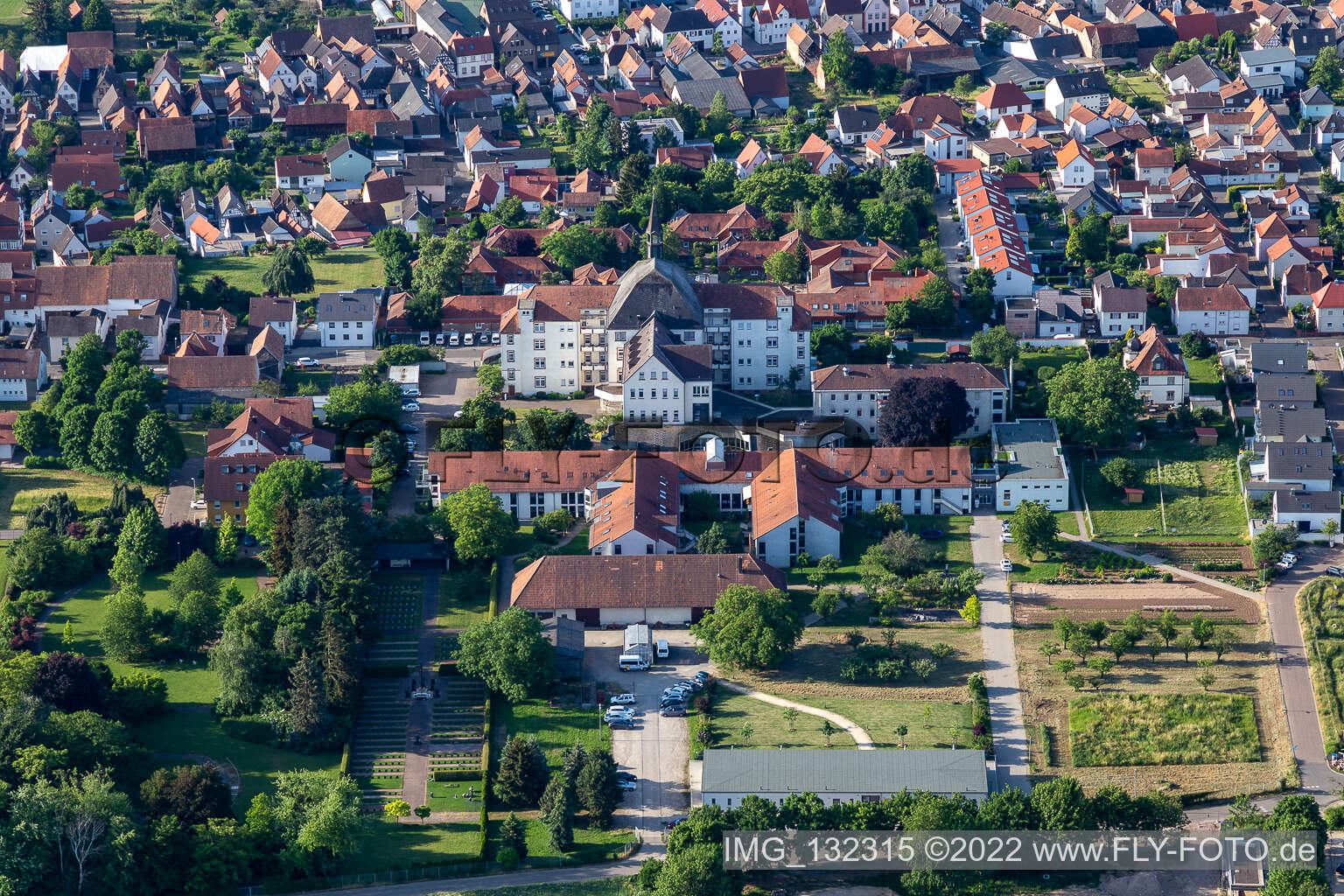 St. Paul's Monastery Herxheim in the district Herxheim in Herxheim bei Landau/Pfalz in the state Rhineland-Palatinate, Germany