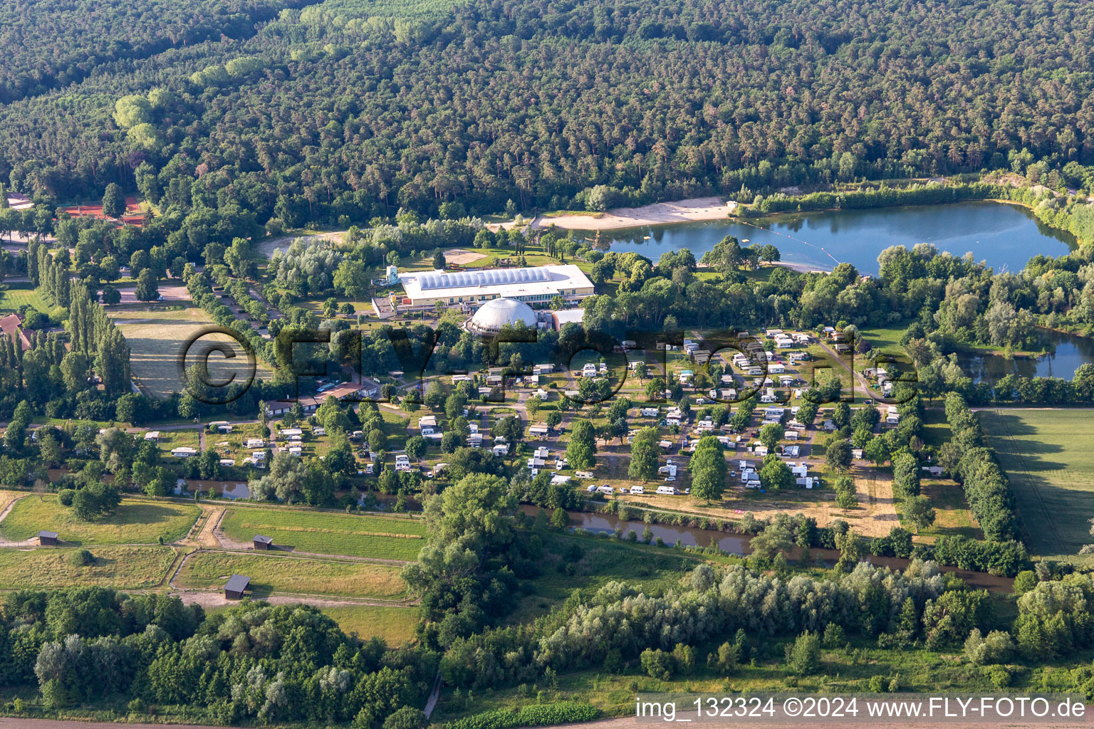 Campsite Rülzheim in Rülzheim in the state Rhineland-Palatinate, Germany