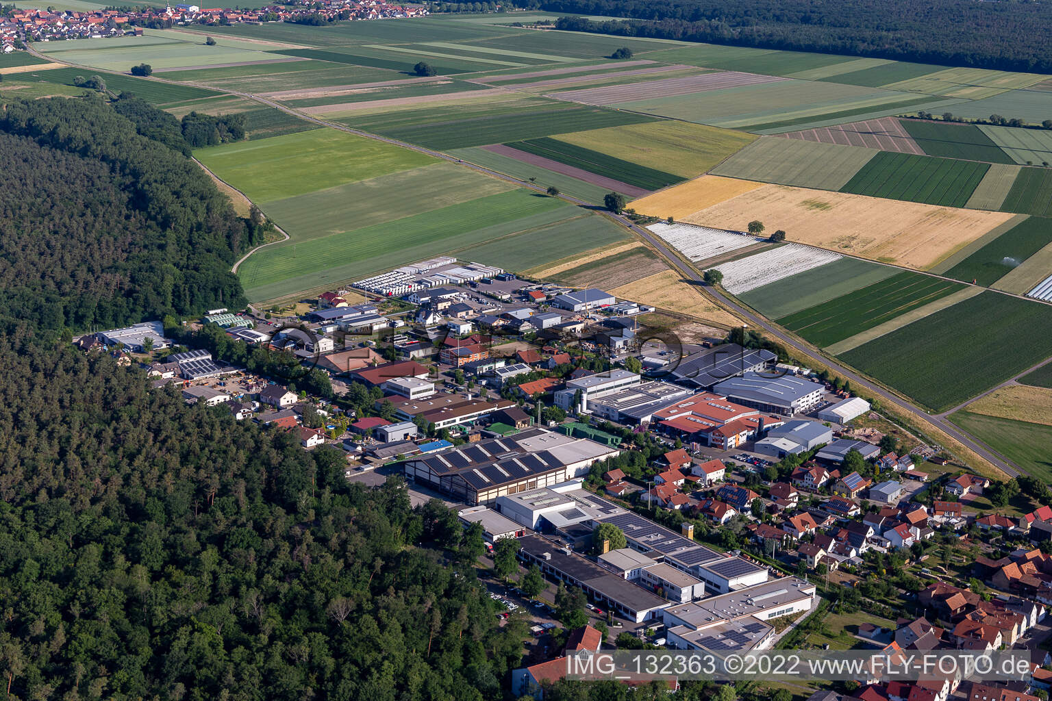 Industrial area Im Gereut in Hatzenbühl in the state Rhineland-Palatinate, Germany