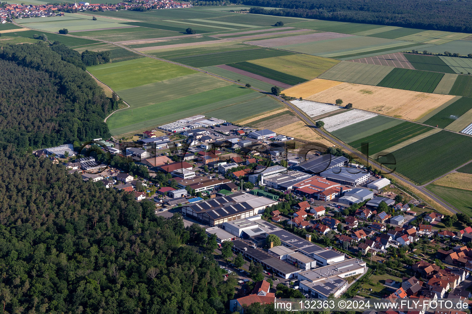 Industrial area Im Gereut in Hatzenbühl in the state Rhineland-Palatinate, Germany