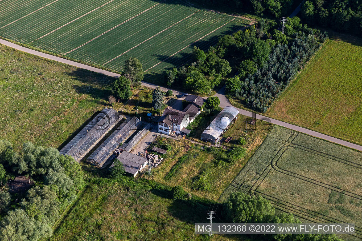 Erlenbach bei Kandel in the state Rhineland-Palatinate, Germany out of the air