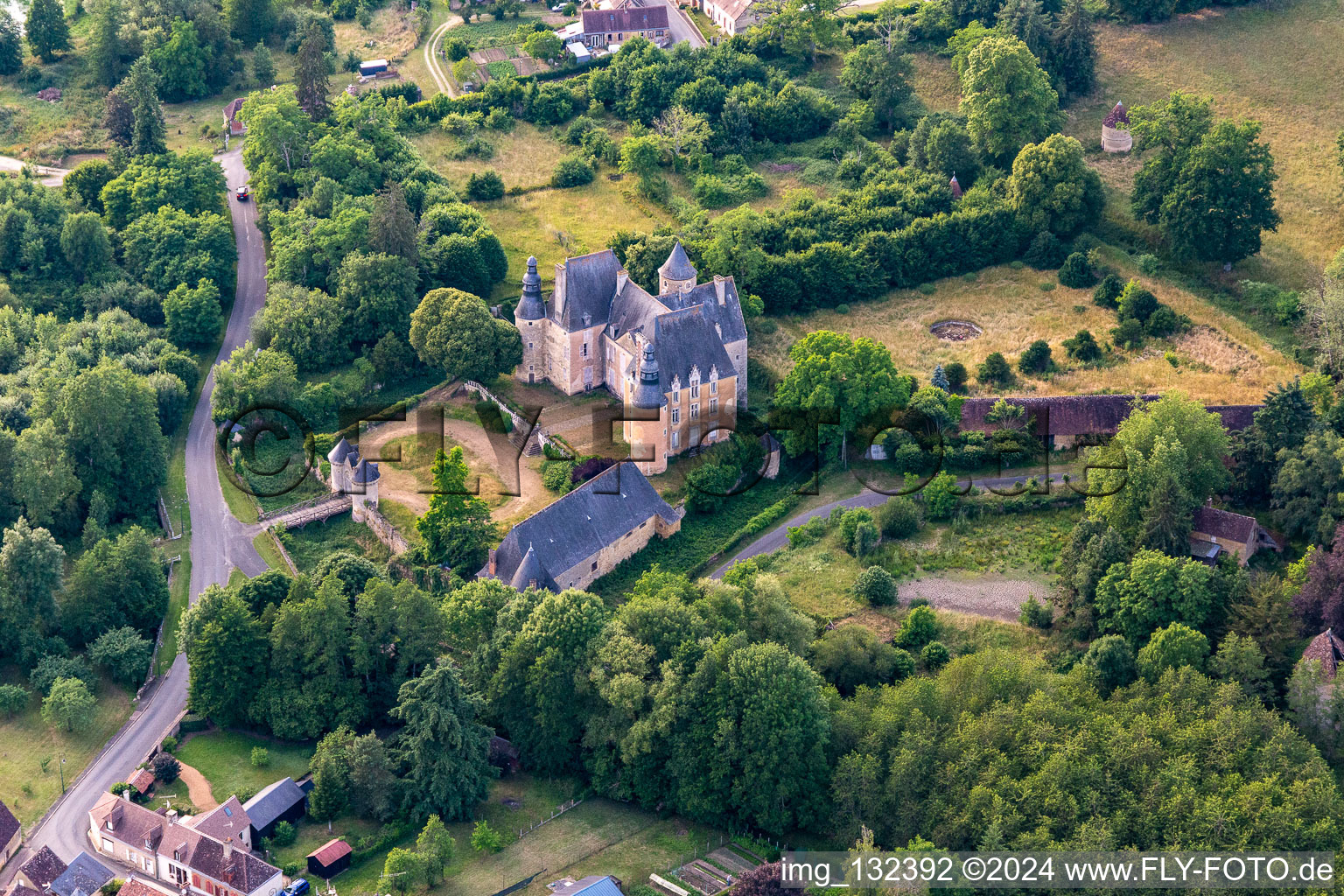 Château de Semur-en-Vallon in the Sarthe in Semur-en-Vallon in the state Sarthe, France