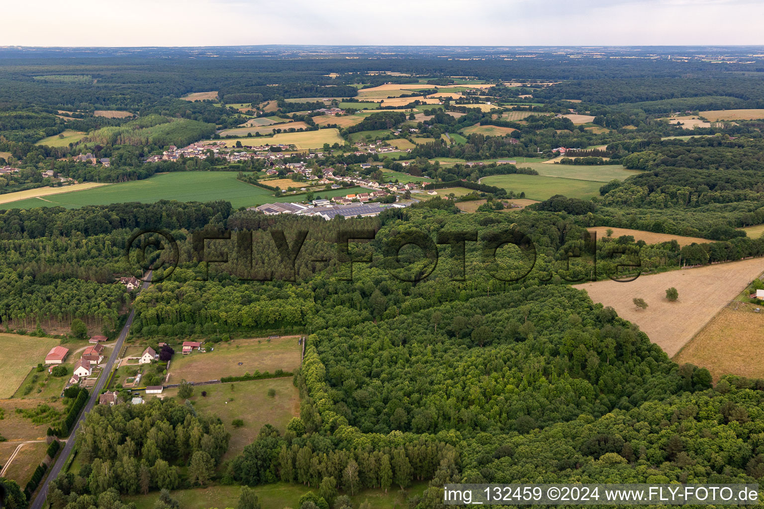 Aerial photograpy of Dollon in the state Sarthe, France