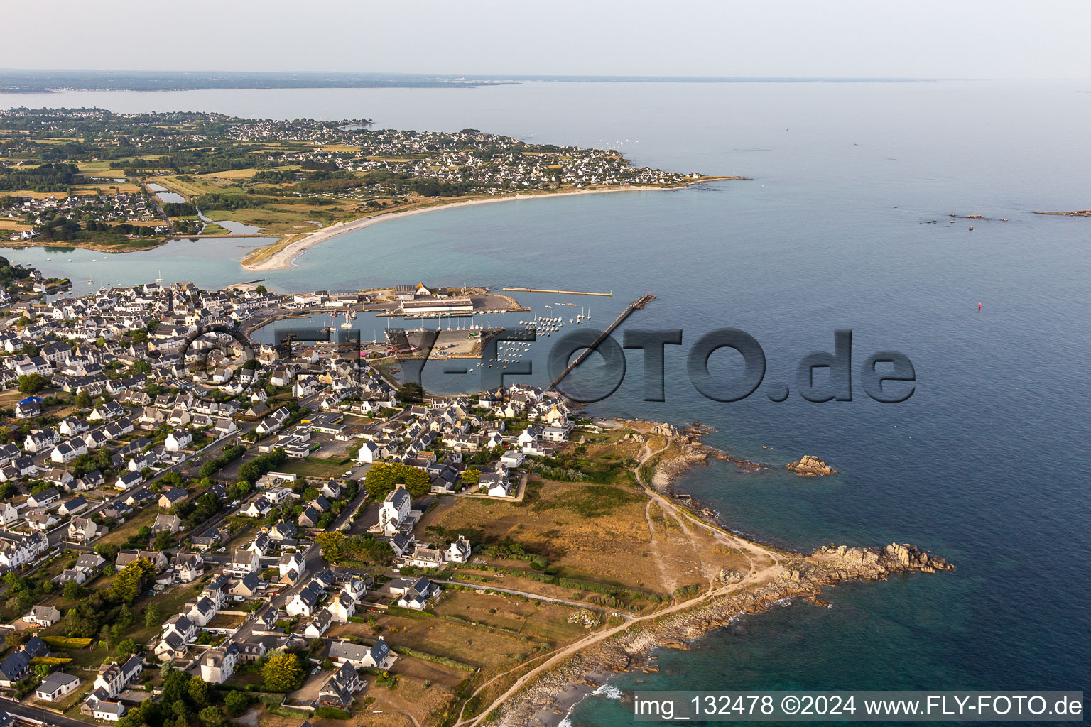 Aerial view of Plobannalec-Lesconil in the state Finistere, France