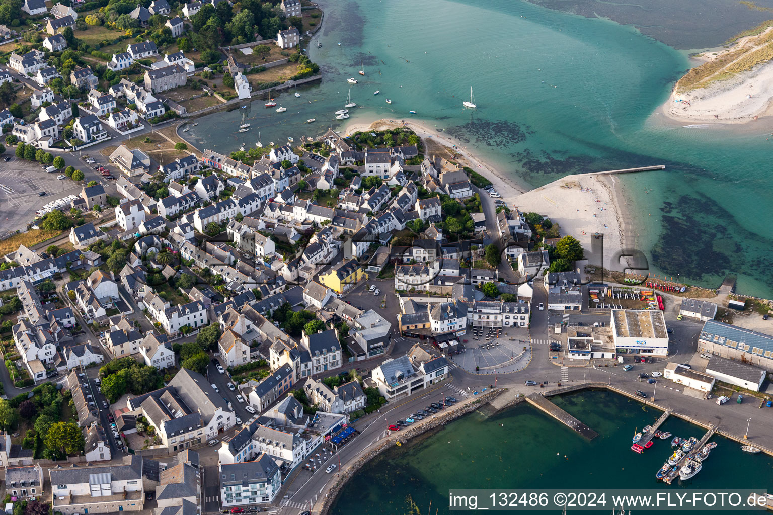 Aerial photograpy of Plobannalec-Lesconil in the state Finistere, France