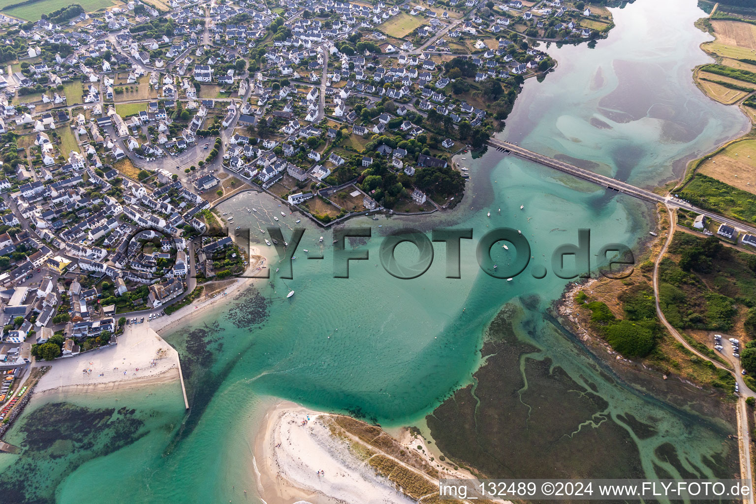 Aerial view of The Star in Plobannalec-Lesconil in the state Finistere, France