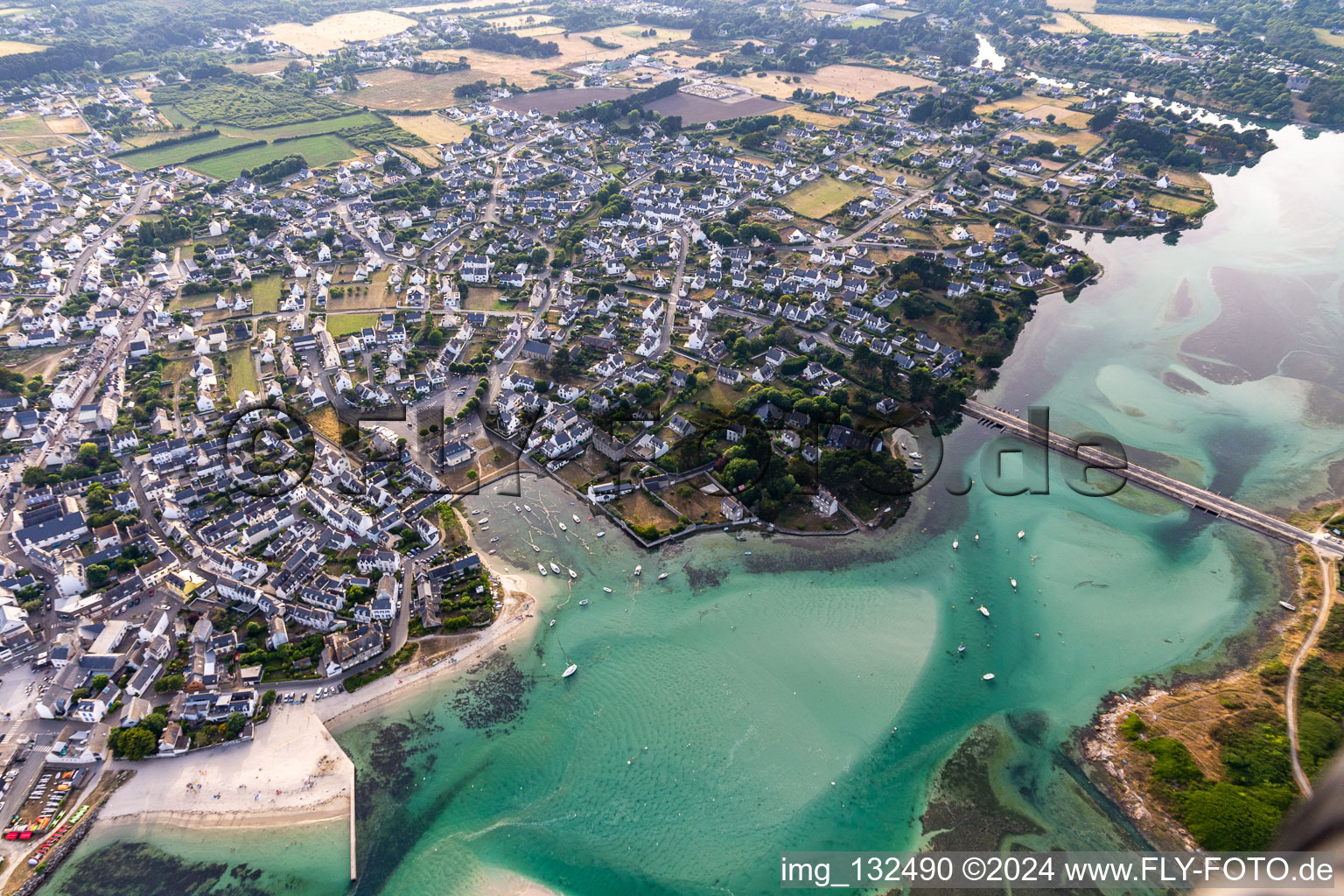 Aerial photograpy of The Star in Plobannalec-Lesconil in the state Finistere, France