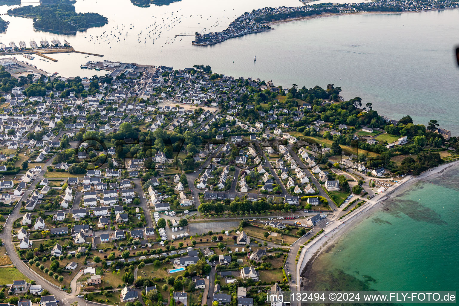 Aerial view of Loctudy in the state Finistere, France