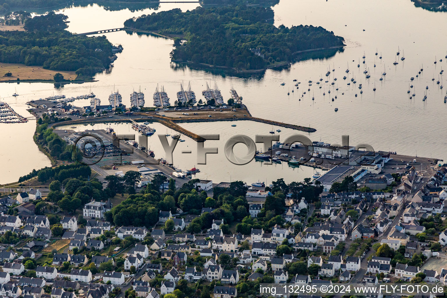 Marina - Port de Plaisance in Loctudy in the state Finistere, France