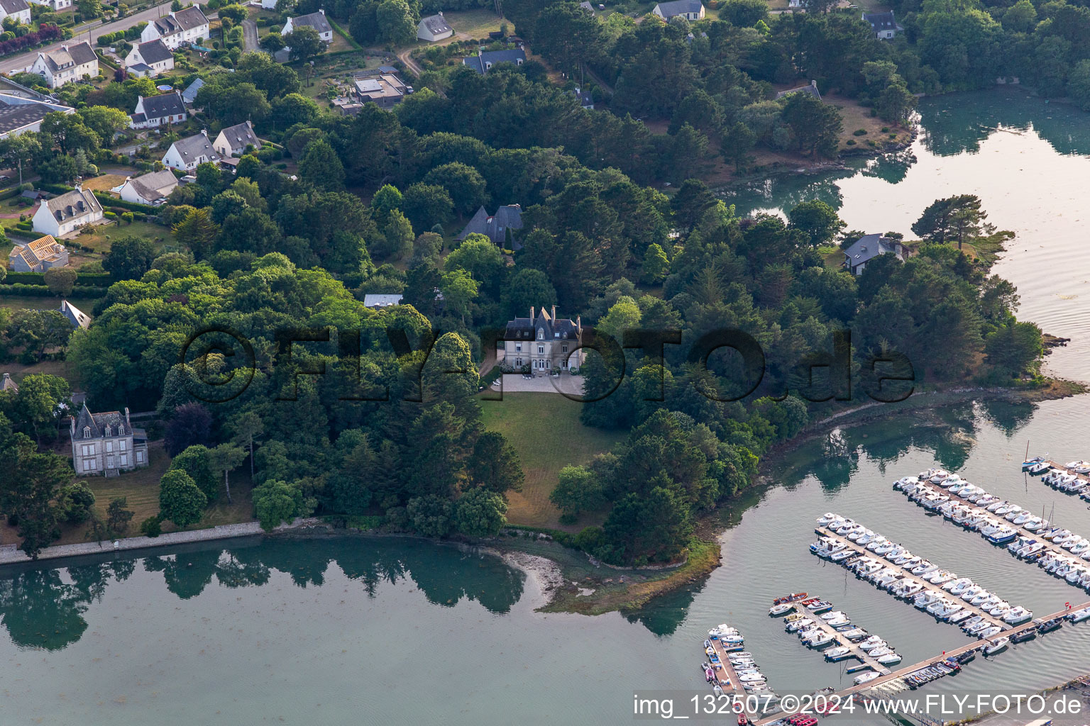 Aerial photograpy of Loctudy in the state Finistere, France