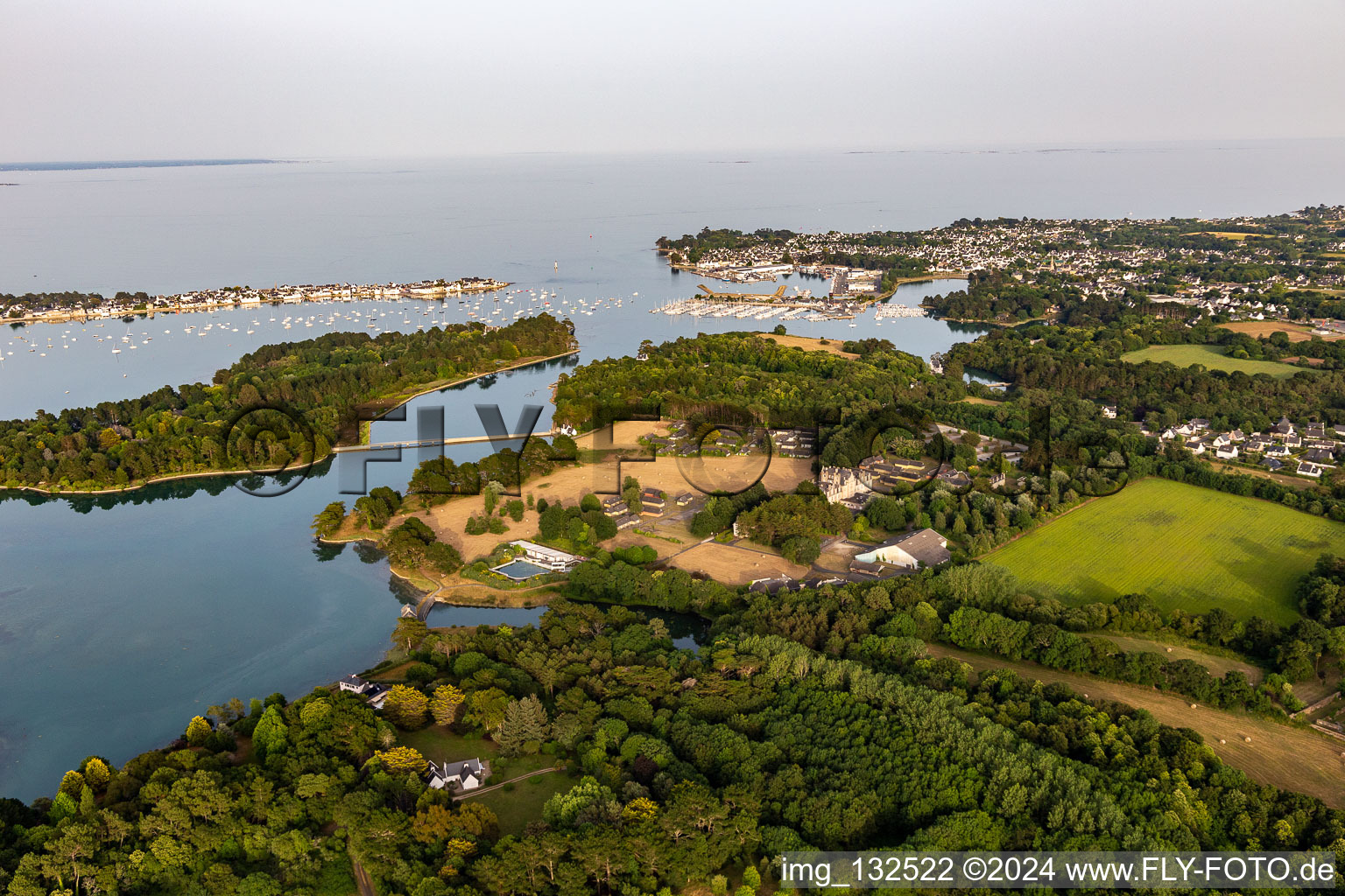 Aerial photograpy of The Domaine de Loctudy in Loctudy in the state Finistere, France